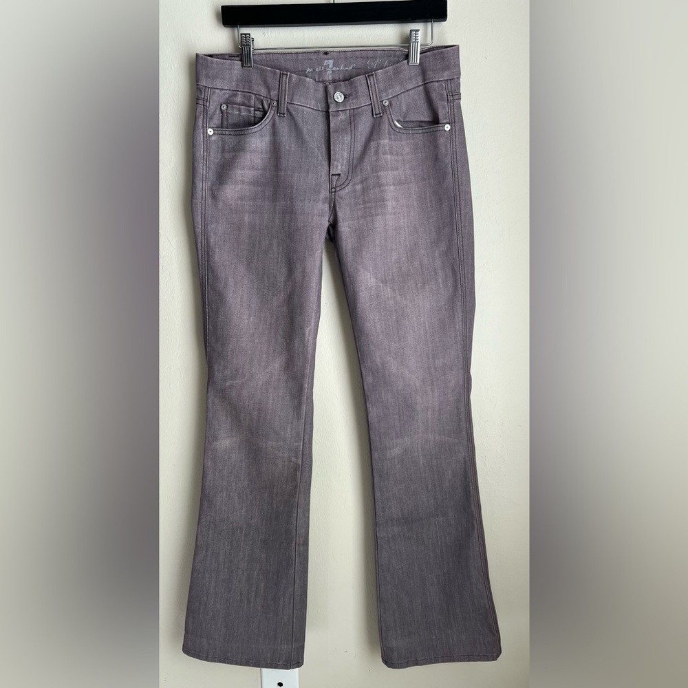 7 For All Mankind Women's Straight Leg Gray Jeans